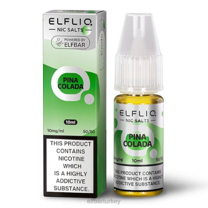 VVZ4175 elfbar elfliq nic tuzları - pina colada - 10ml-10 mg/ml klasik