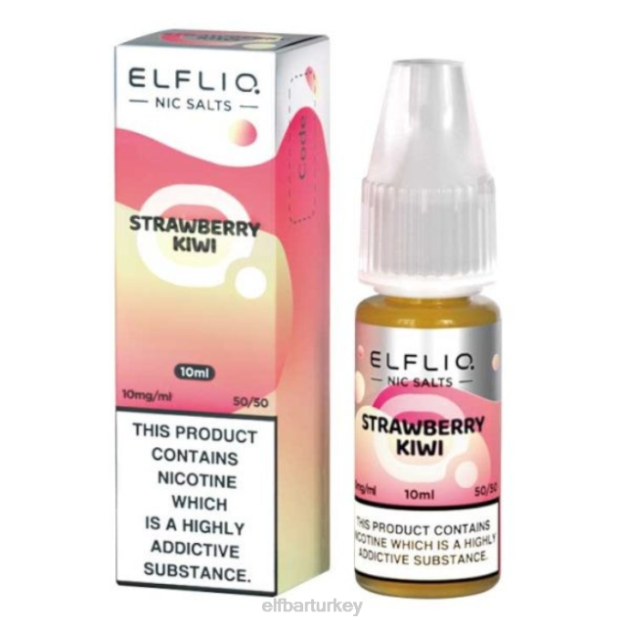 VVZ4179 elfbar elfliq nic tuzları - çilek kivi - 10ml-5mg klasik