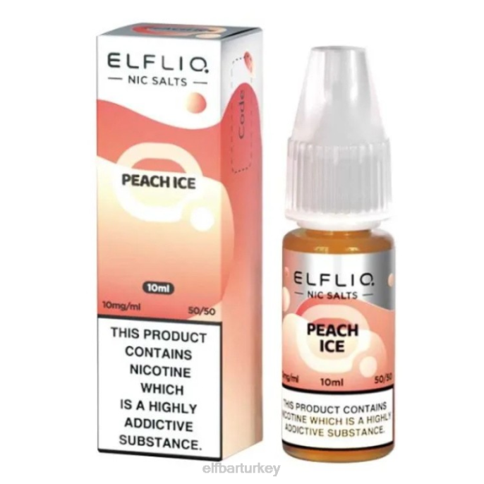 VVZ4184 elfbar elfliq nic tuzları - şeftalili buz - 10ml-5mg klasik