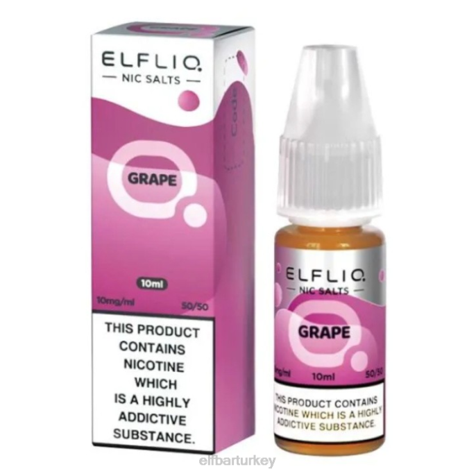 VVZ4191 elfbar elfliq nic tuzları - üzüm - 10ml-10 mg/ml klasik