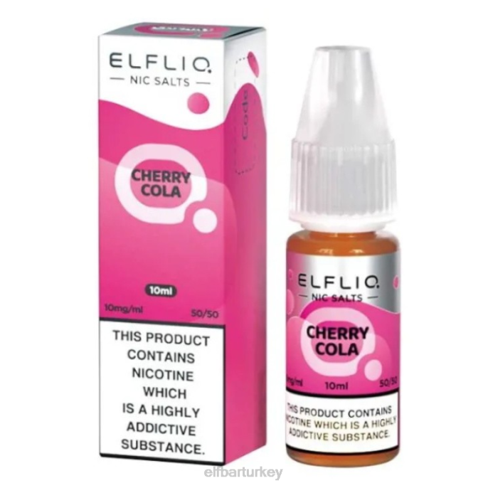 VVZ4197 elfbar elfliq nic tuzları - kiraz kola - 10ml-20 mg/ml klasik