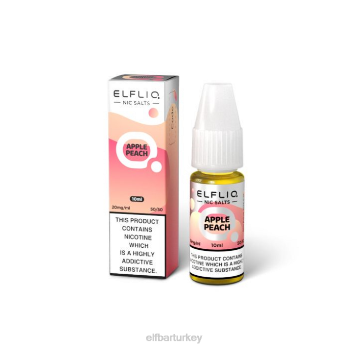 VVZ4220 elfbar elfliq elma şeftali güzel tuzları - 20ml-20 mg/ml klasik