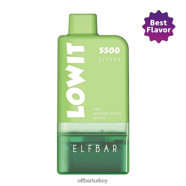 ELFBAR önceden doldurulmuş kapsül kiti lowit 5500 2% nic kivi çarkıfelek meyvesi guava TLB008136 kivi çarkıfelek meyvesi guava kapsülü + yeşil pil