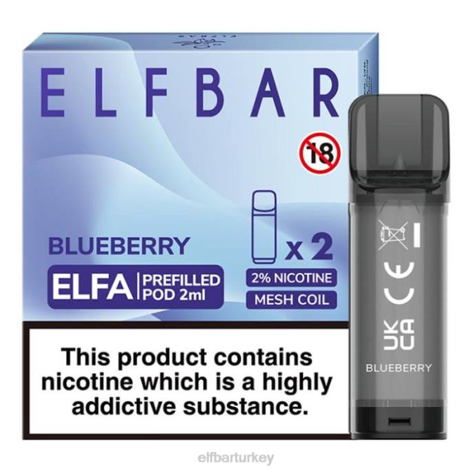 VVZ4106 elfbar elfa önceden doldurulmuş kapsül - 2ml - 20mg (2 paket) Yabanmersini