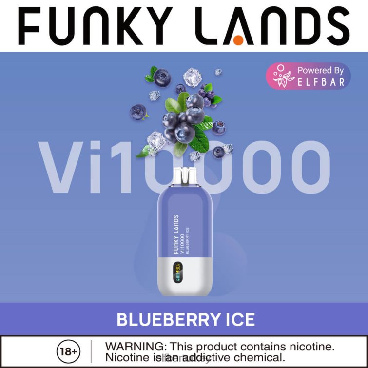 ELFBAR funkylands en iyi lezzet tek kullanımlık vape vi10000 buzlu serisi TLB008151 yaban mersinli buz