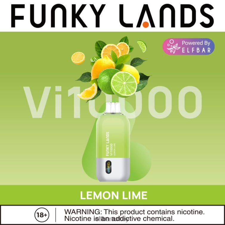 ELFBAR funkylands en iyi lezzet tek kullanımlık vape vi10000 buzlu serisi TLB008153 limon dilimi