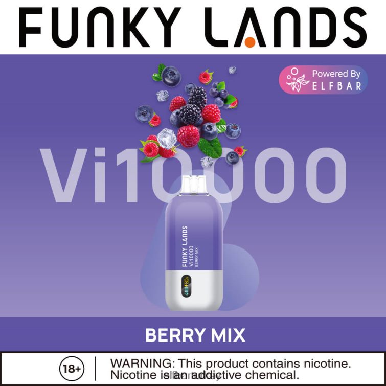 ELFBAR funkylands tek kullanımlık vape vi10000 ponponları TLB008159 meyve karışımı