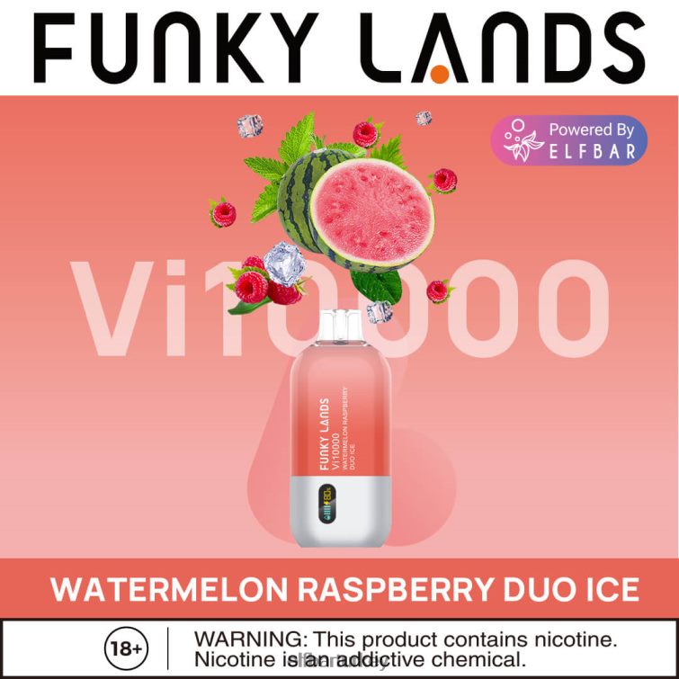 ELFBAR funkylands tek kullanımlık vape vi10000 ponponları TLB008160 karpuz ahududu ikilisi buz