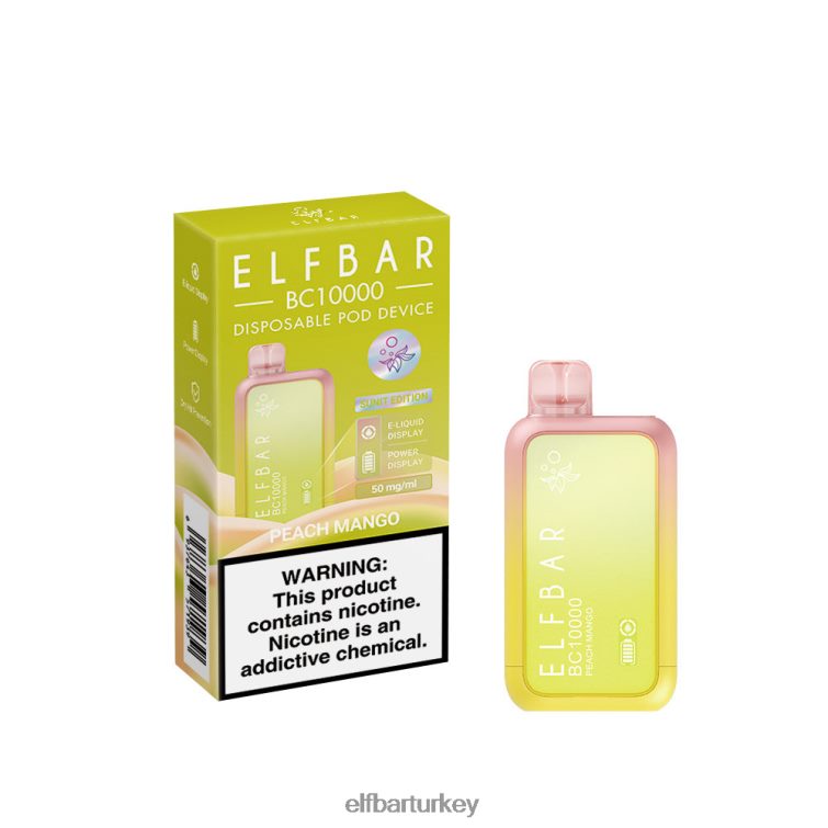 ELFBAR tek kullanımlık vape yeni bc10000 10000puffs TLB00842 şeftali mango